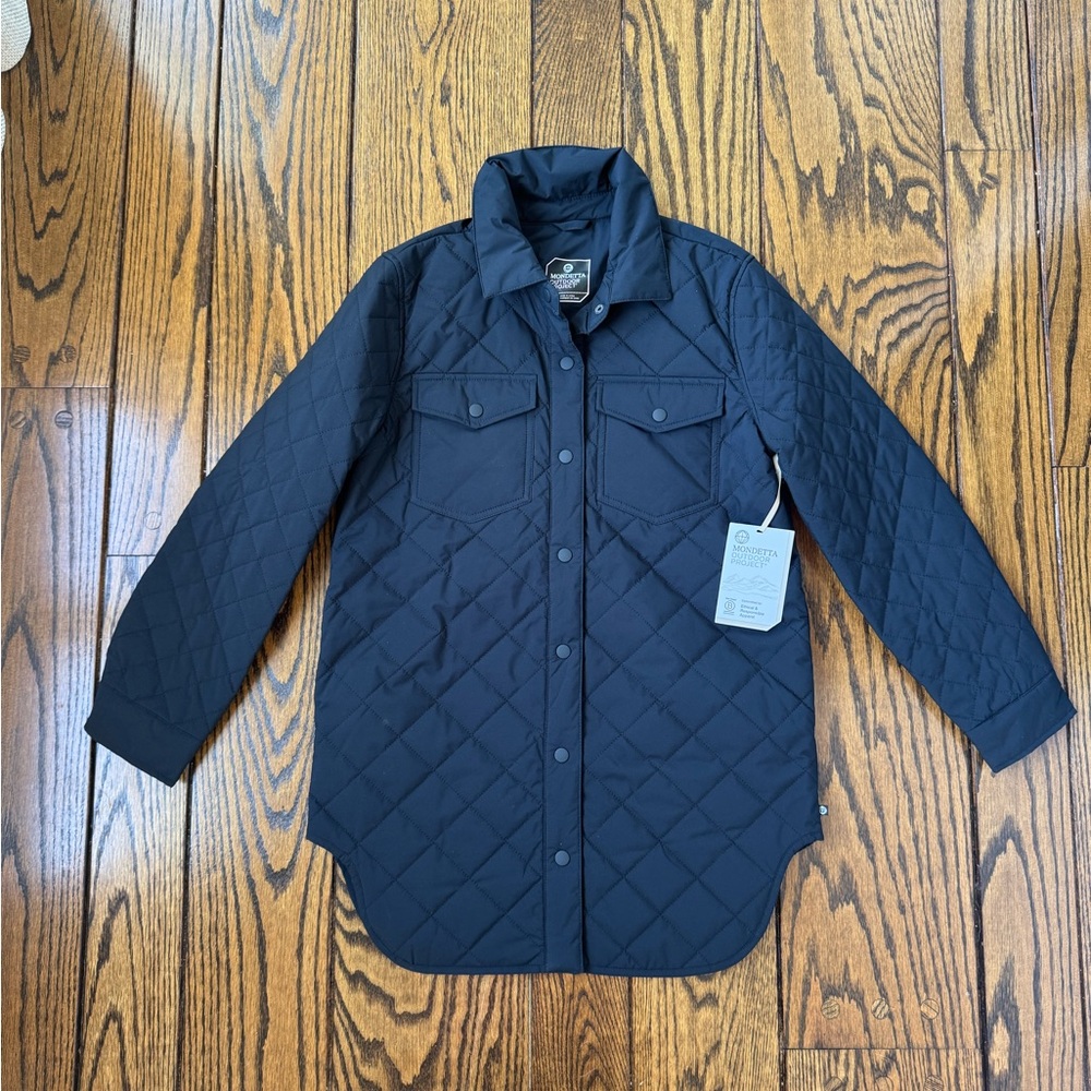 Mondetta Women’s Outdoor Project Black Quilted Shirt Jacket size XS. NWT